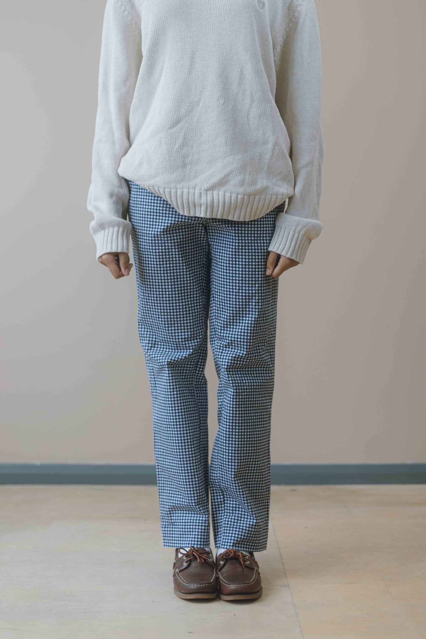 Tommy Hilfiger gingham slim fit trousers