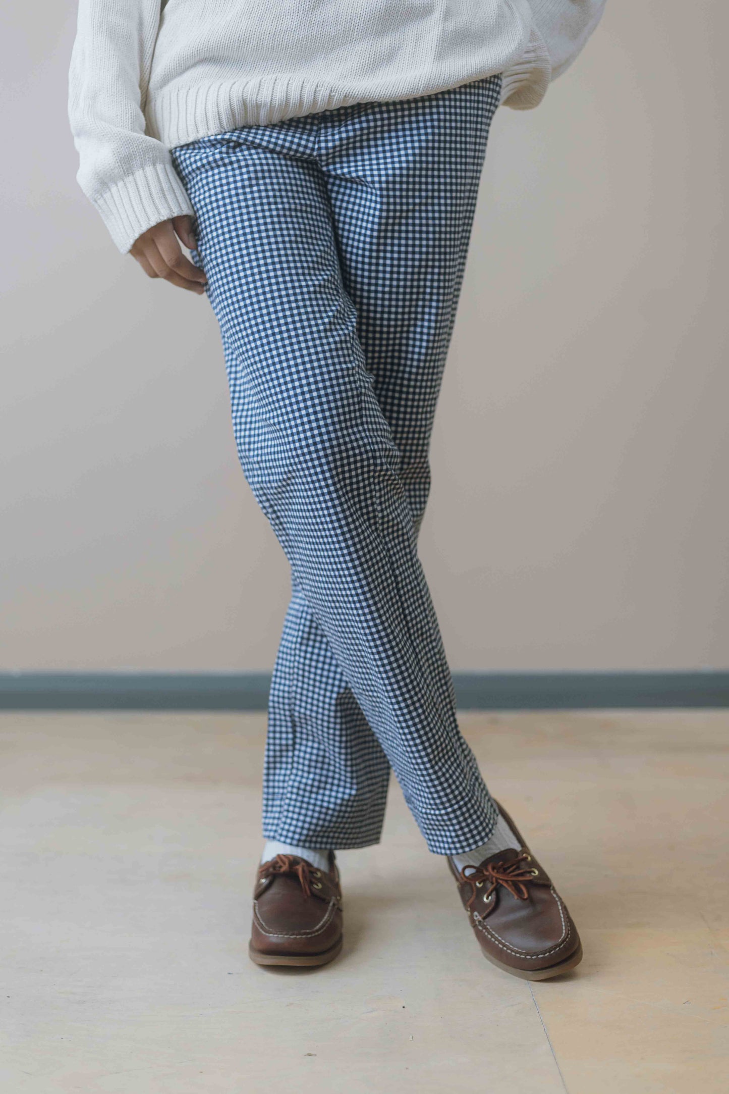 Tommy Hilfiger gingham slim fit trousers