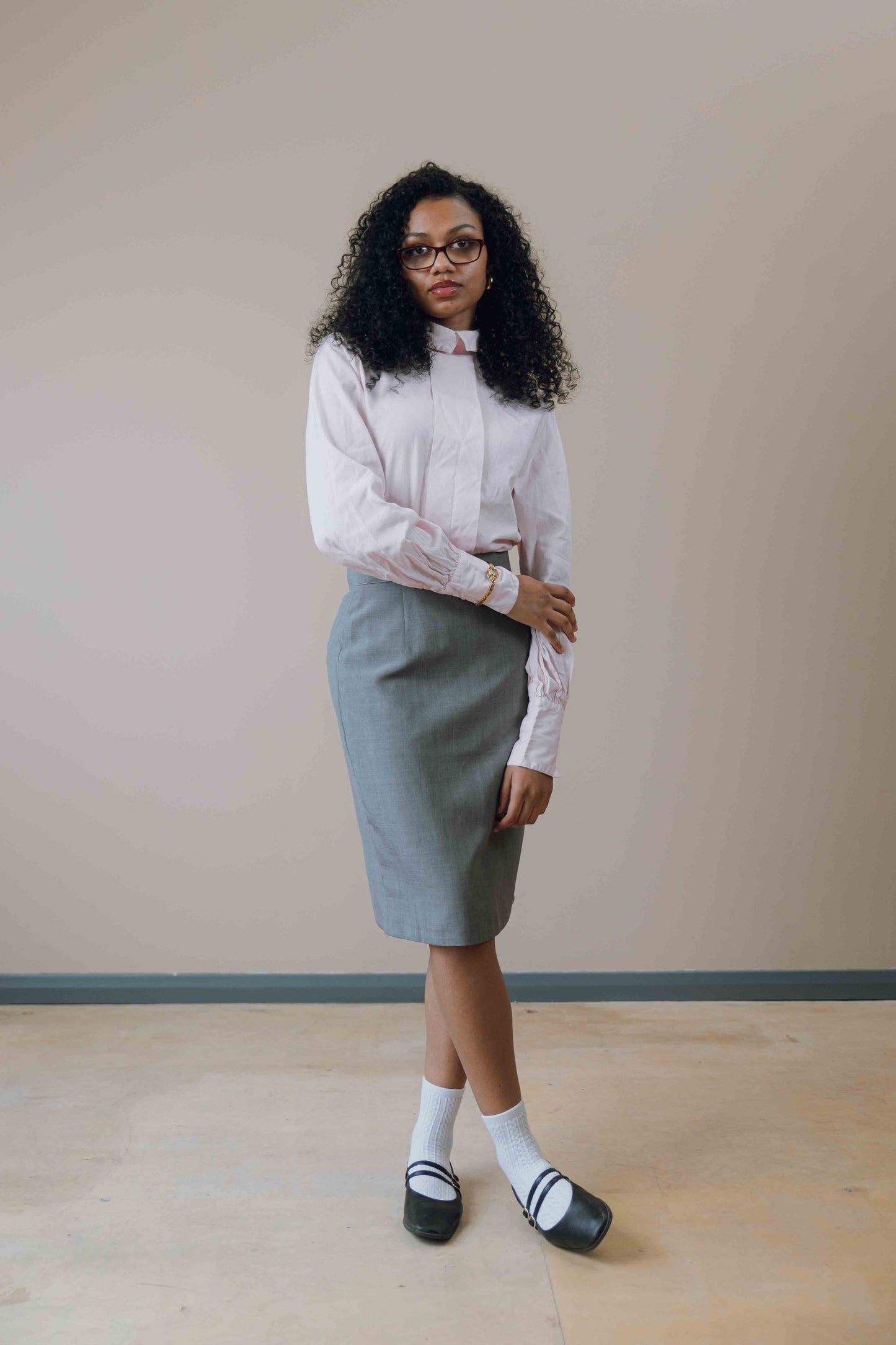 High waisted pencil skirt