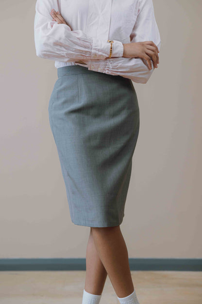 High waisted pencil skirt